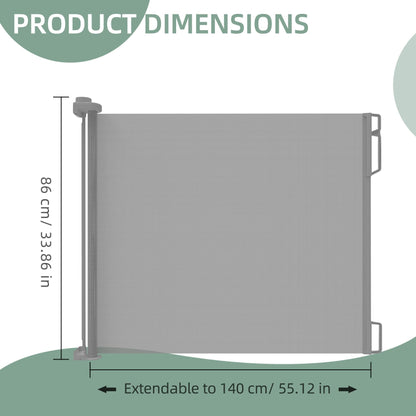 Poarta siguranta YORFULL JG-10 PVC gri extensibila 0-140 cm