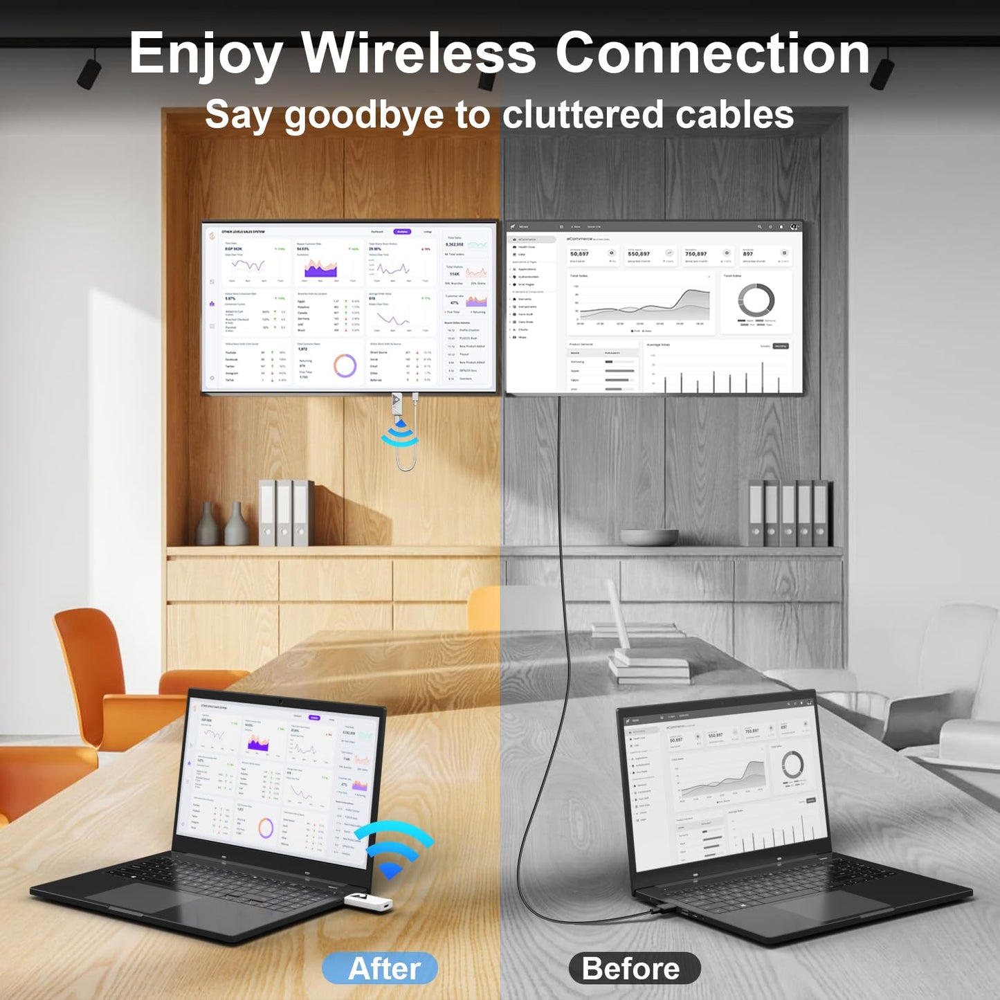 Transmitator si receptor HDMI wireless PWAY R-1 R-1 1080P60Hz 30m 2.4G 5G