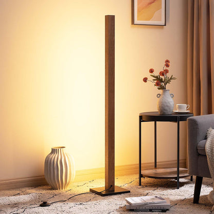 Lampa de podea EDISHINE Wooden 18W LED dimmabila 3000K greige
