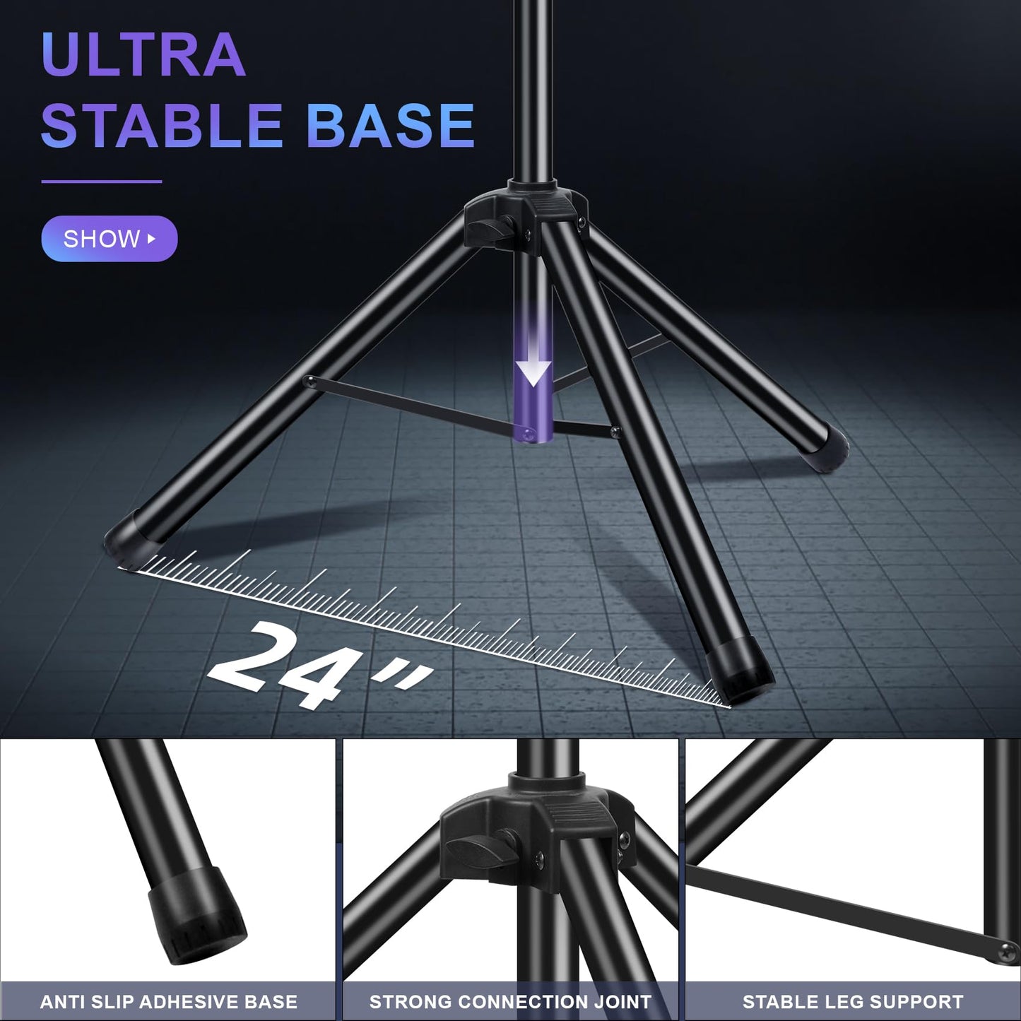 Suport lumini DJ futrue-wolker reglabil 1-2.5 m, 40 kg