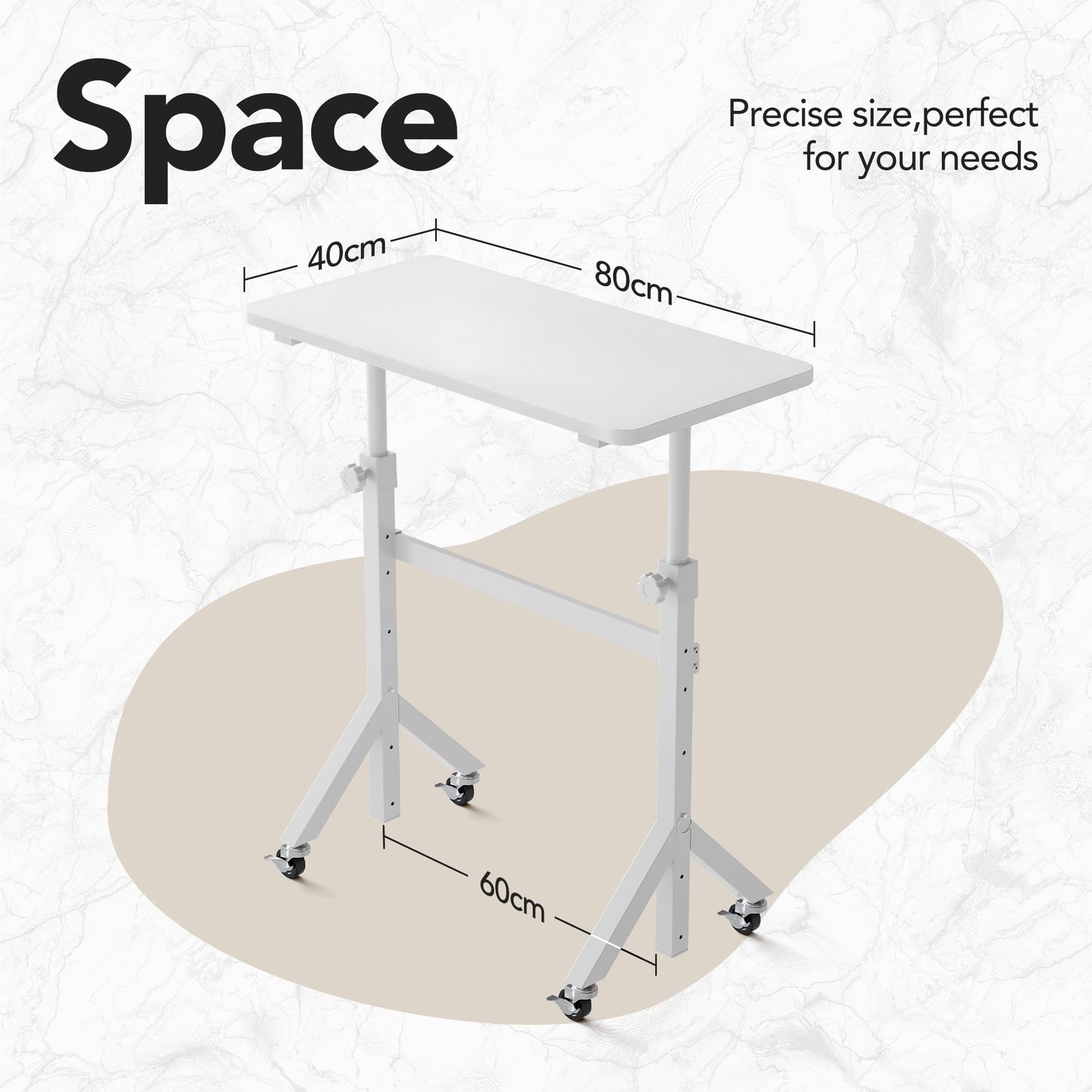 Birou HUANUO Standing Desk 80x40 cm reglabil pana la 118 cm