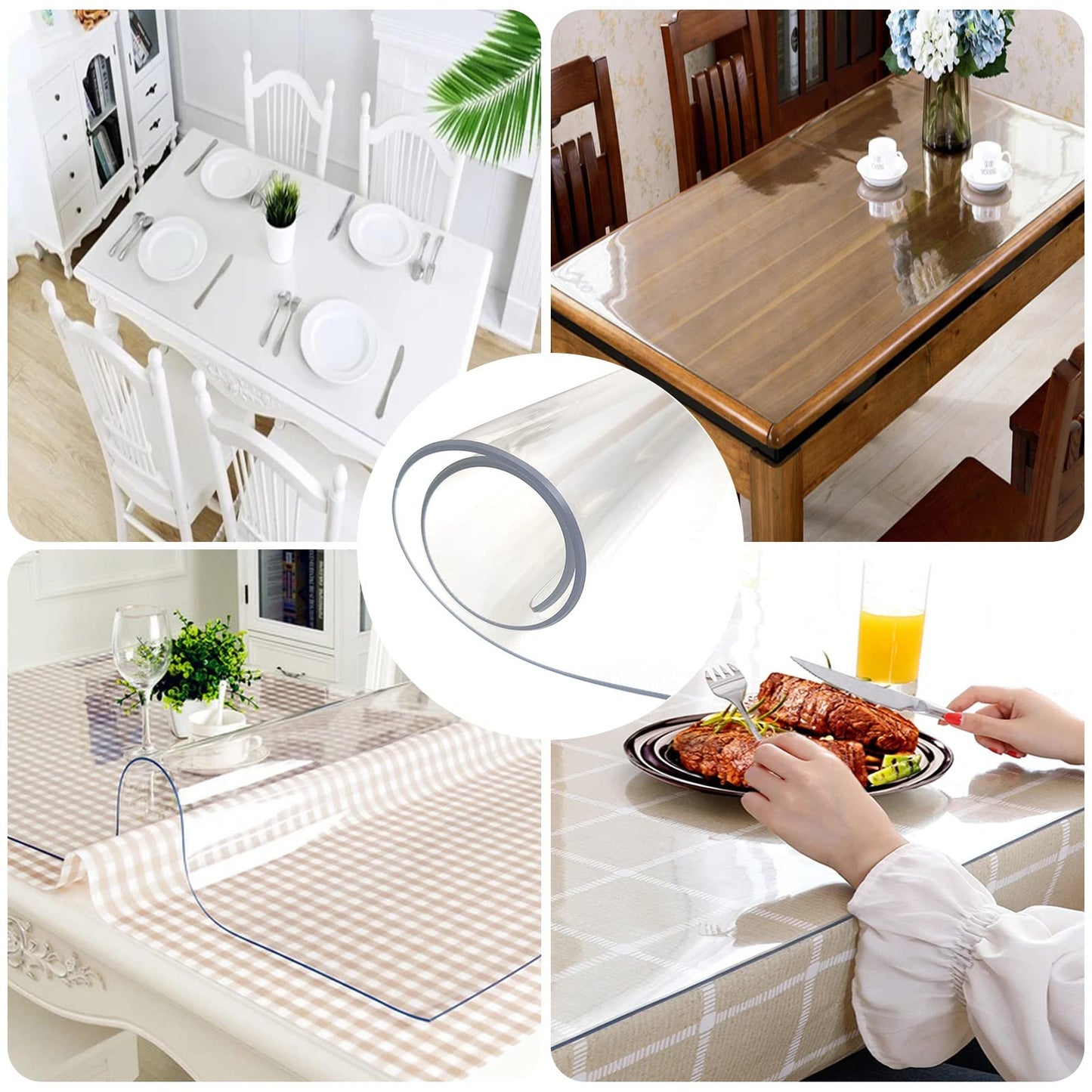 Fata de masa GHIBFBT Transparent 2 mm PVC impermeabil, taiabila
