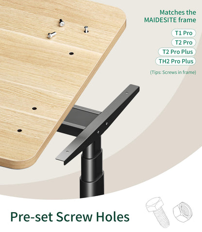 Blat birou MAIDeSITe 120x60 cm Oak 2.5 cm, reglabil DIY