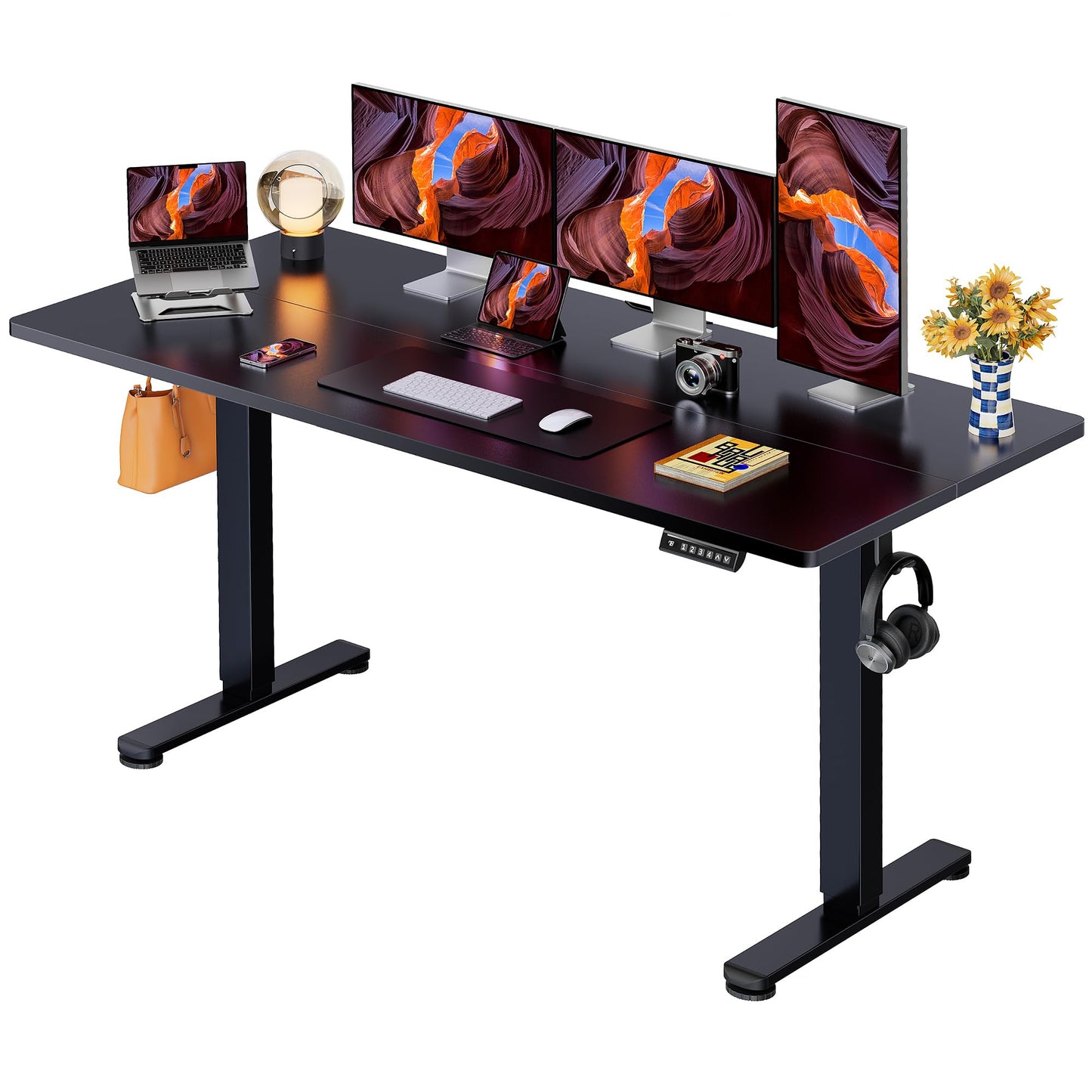 Birou ErGear Height-Adjustable Desk 160x80 cm electric 72-118 cm