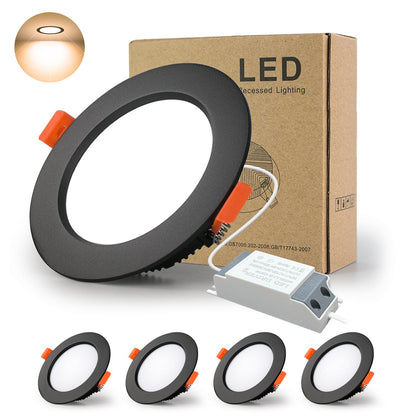 Set 4 Spoturi LED  incastrat rotund 15W 1500lm IP44 3000K, 4 pack