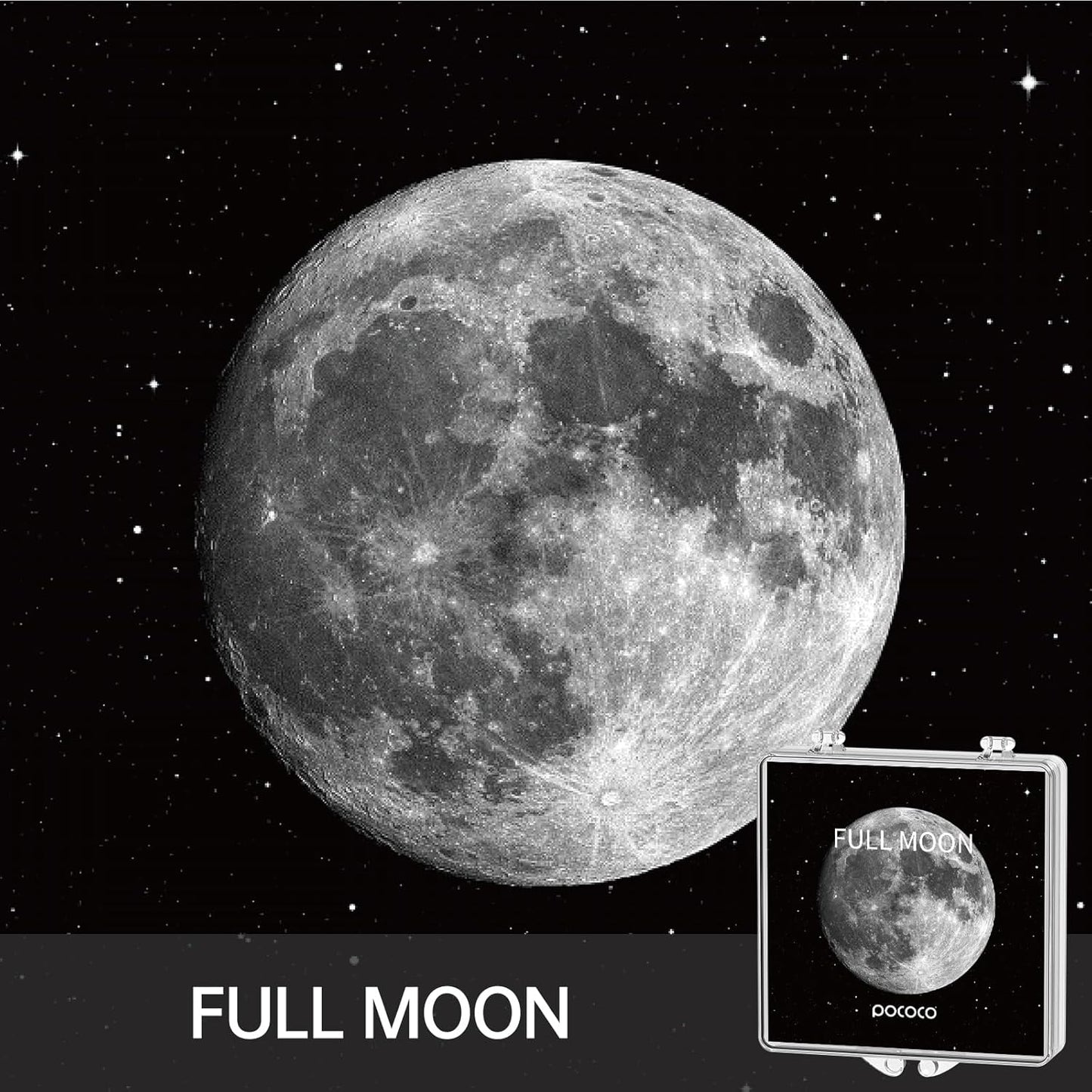 Moon and Stars: Discs for POCOCO Galaxy Projector, 5K Ultra HD, Semiconductor Lithography (6 discs)