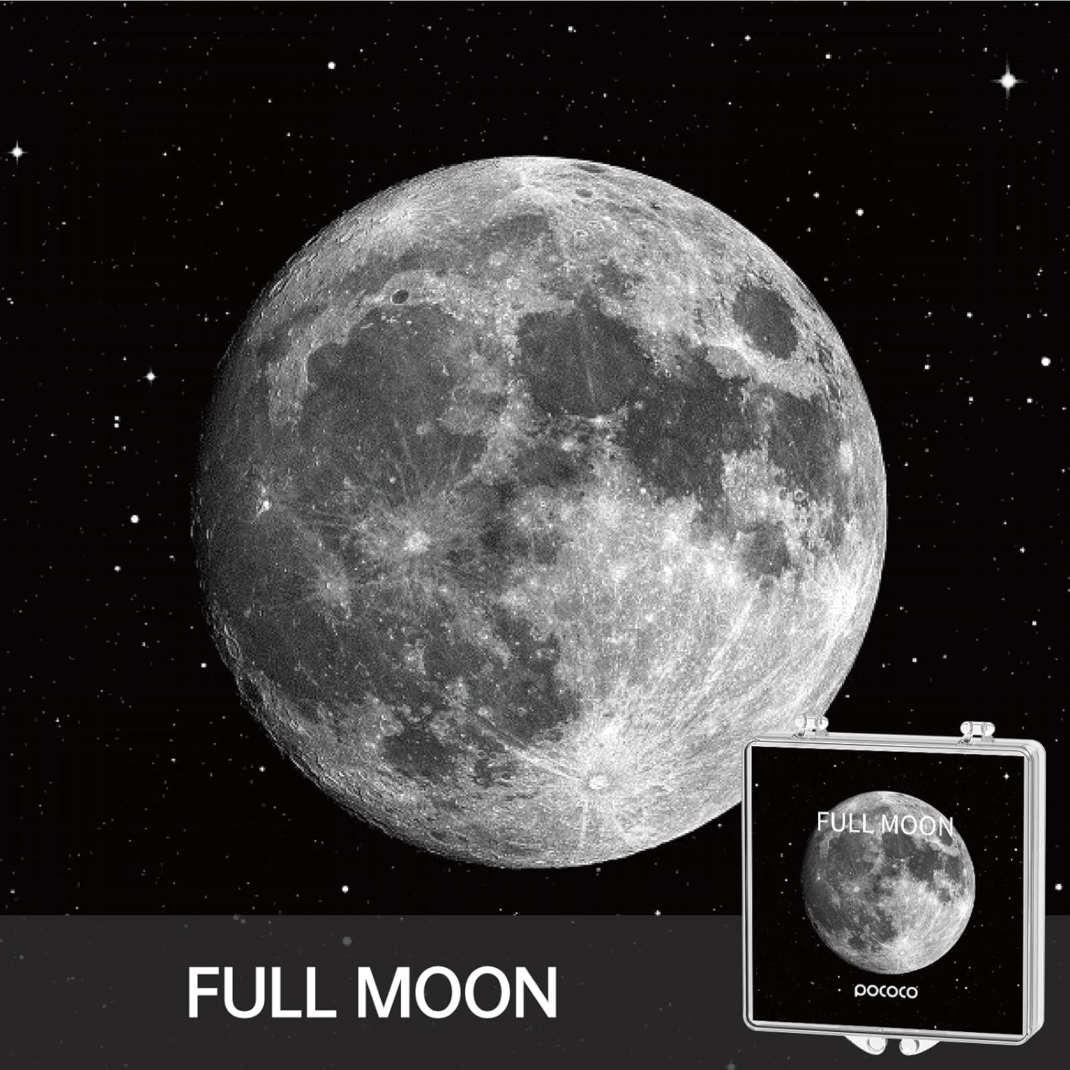 Moon and Stars: Discs for POCOCO Galaxy Projector, 5K Ultra HD, Semiconductor Lithography (6 discs)