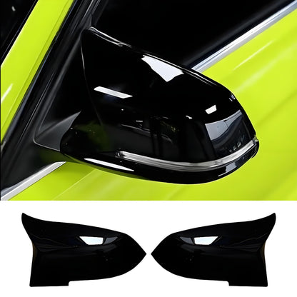 Door Mirror Cover Caps For BMW E81 E87 2008-2011 E90 E91 2009-2011 E92 E93 2010-2013 LCI Facelift Replacement Side Mirror Caps Gloss Black(For 1er E81 E87&3er E90 E91 E92 E93 LCI)