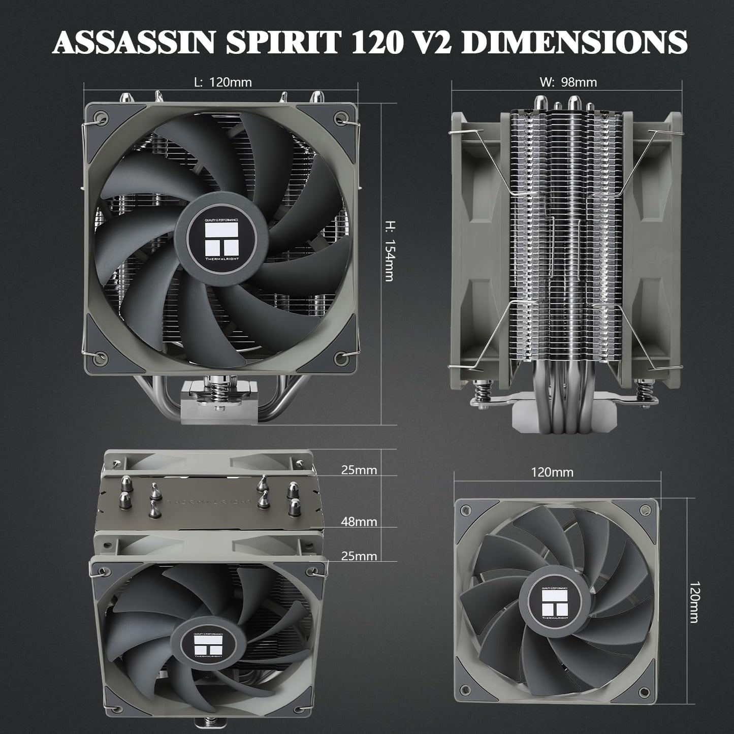 Cooler Procesor Thermalright Assassin Spirit 120 V2 Plus CPU Air Cooler