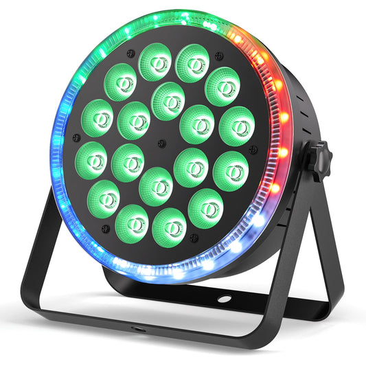 Proiector LED Disco Par RGBW 108W Glowingstage + DMX512, 24 efecte, control DJ