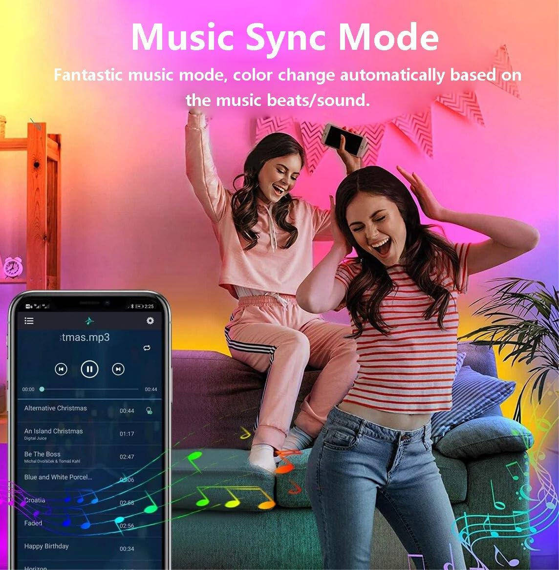 Banda LED RGB 15m Neon Rope Light App Remote IP65 Outdoor