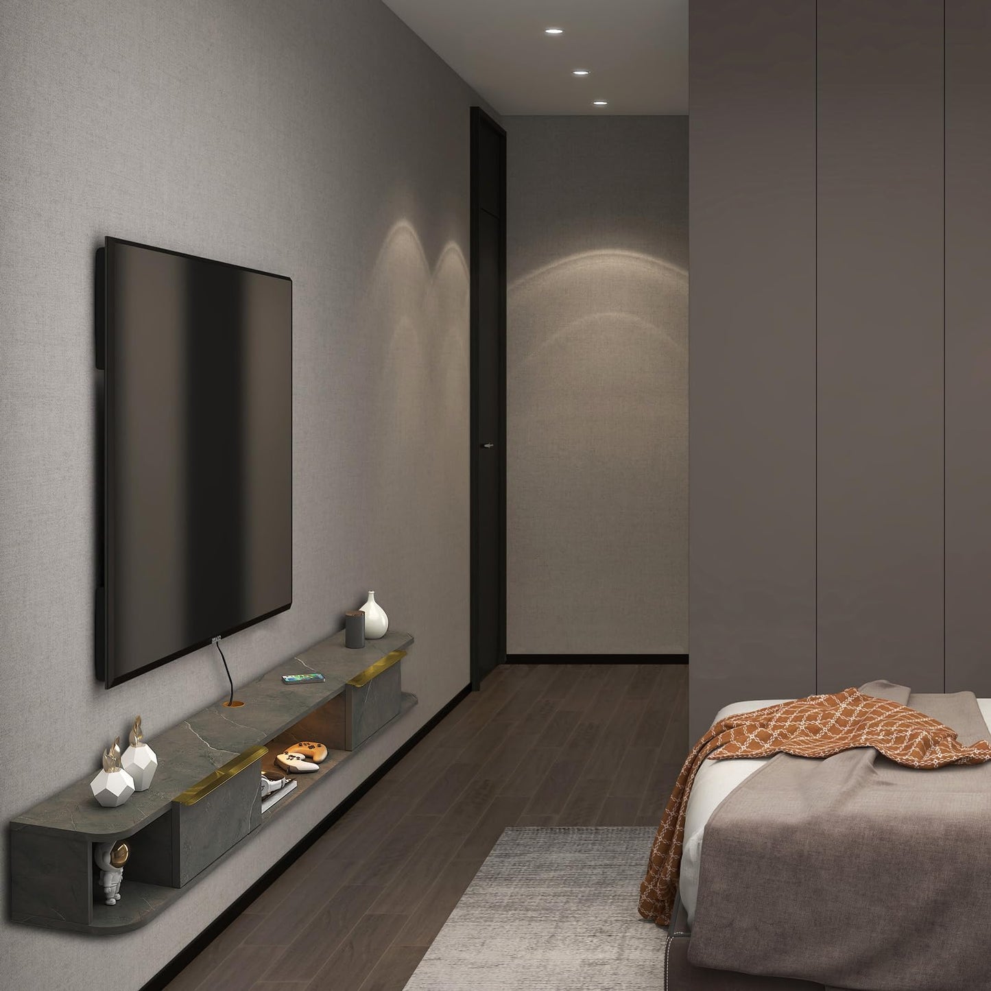 Mobilier TV Pmnianhua Hanging TV Unit LED 20 culori 180 cm