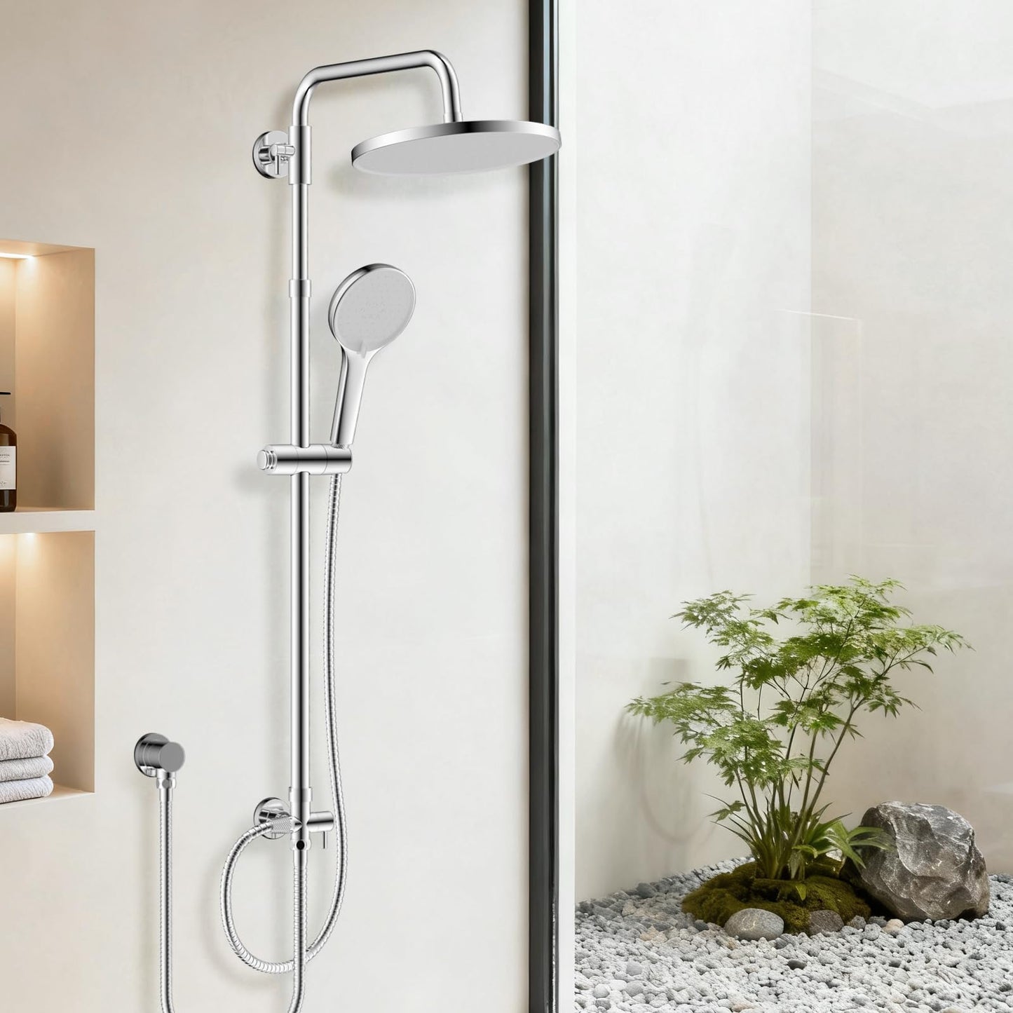 Dus Hibbent Self-Cleaning Rainfall Shower Kit 30cm 4 moduri