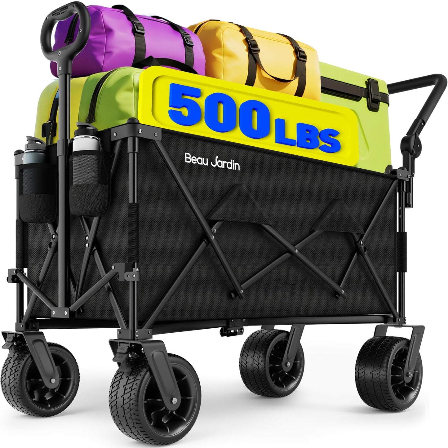 Carucior pliabil BEAU JARDIN AT0311 500 lbs roti all-terrain