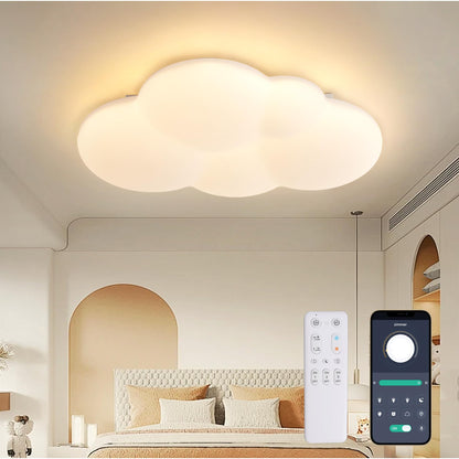 YUEEU PE soveværelse lampe børneværelse lampe loft LED loftslampe børneværelse 40 cm sky loftslampe børnelampe, dæmpbar sky lampe med fjernbetjening, loftslamper til børn, babyværelse