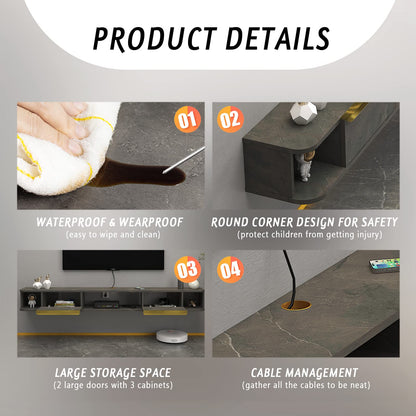 Mobilier TV Pmnianhua Hanging TV Unit LED 20 culori 180 cm