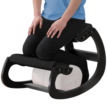 Scaun ergonomic genunchi MallVitally Ajustable din lemn alb