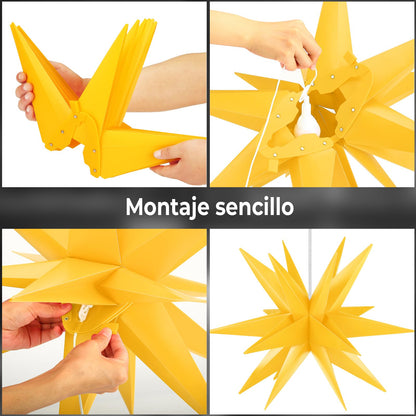 Decoratiune luminoasa OVILUM XXL 3D Star 57 cm LED 6 becuri