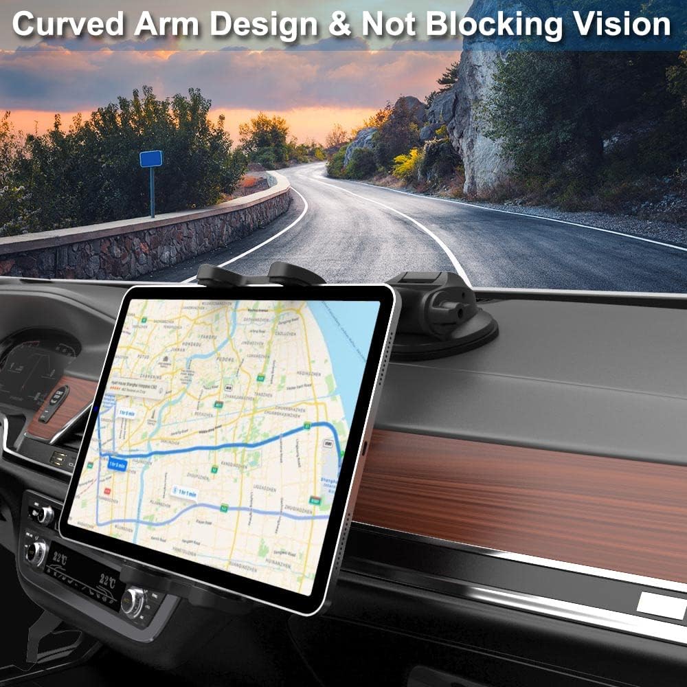 Cuxwill Tablet Halterung Auto Armaturenbrett Halter for 4-13 Zoll iPad Handy, Truck KFZ Pkw Windschutzscheibe mit Saugnapf für iPad Pro 12.9 iPad Air Mini, Samsung Tab, Kindle Fire HD, iPhone