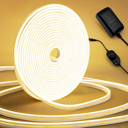 Neon LED Strip 10 m ELOUYCKE + dimmable, warm white, waterproof silicon