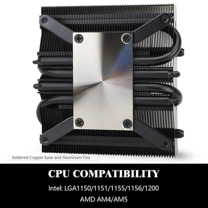 Cooler Procesor Thermalright AXP90-X53 Black Cooler CPU Low Profile 53mm, Ventilator 2700RPM Silentios, Compatibil AM4/AM5/Intel 1700