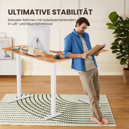 Birou ErGear Corner Desk 160x140 cm reglabil electric 100 kg