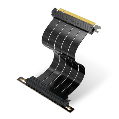 Cablu Riser PCIe 4.0 EZDIY-FAB Gen 4 16x Flexibil 20 cm Unghi Drept pentru Extensie GPU High-Speed