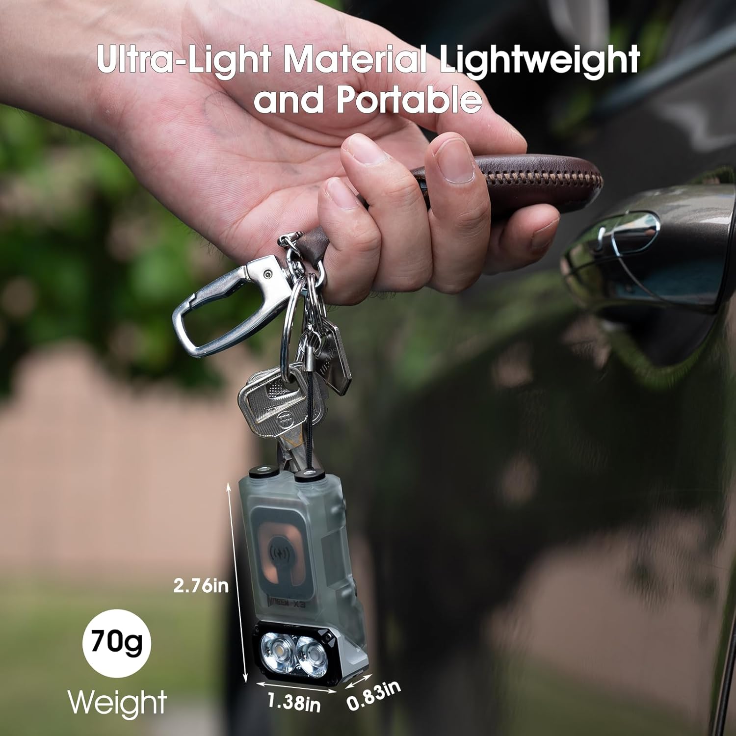 WUBEN X3 Mini Rechargeable Flashlight with Charging Base 180 Degree EDC Keychain Flashlight Twist Ip65 Waterproof Magnet Pocket Flashlights 10 Mode Type-C Lanyard for Camping, Outdoor,Inspection, Gift
