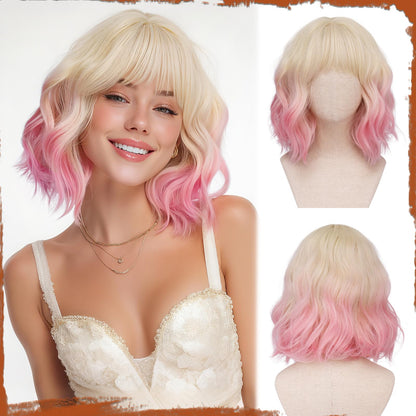 Peruca Sofeiyan Bob Wavy cu Breton 30 cm Fibra Kanekalon