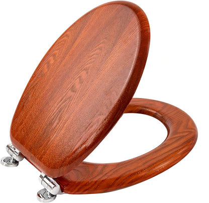 Colac WC Angel Shield Oval Lemn Inchidere Silentioasa 43x37 cm