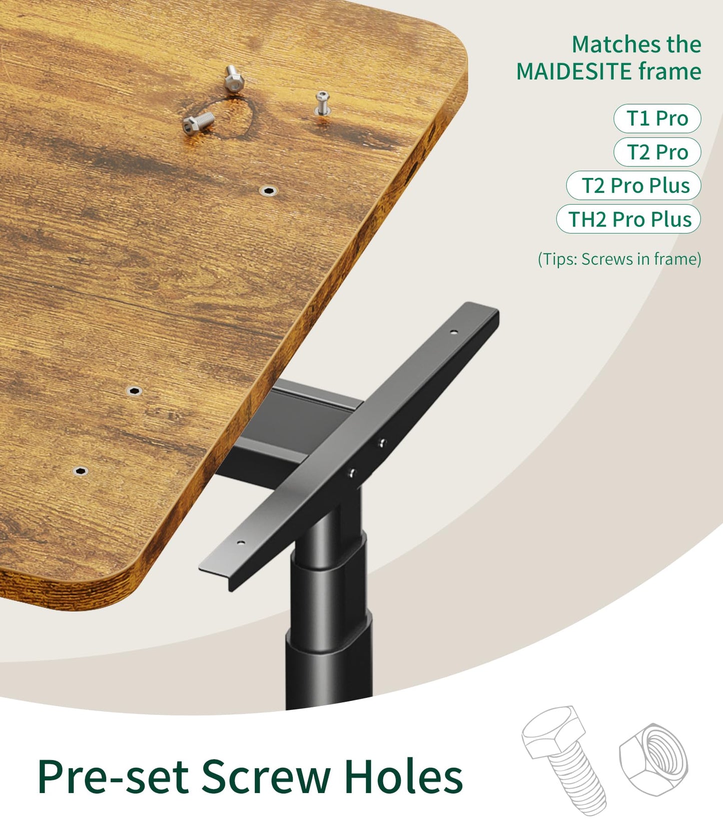 Blat birou MAIDeSITe Table Top 140x70x2.5 cm vintage