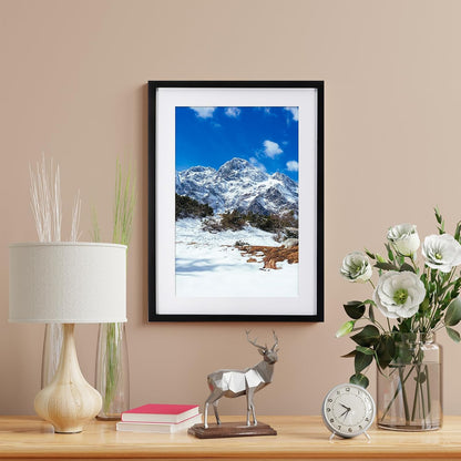 Rama foto kollyseek din lemn masiv cu passepartout, 50 x 70 cm, neagra