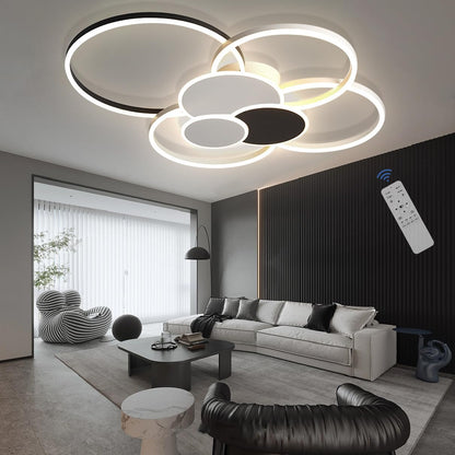 Lampa tavan LED Dimmable White + Black 68W 6800 lm telecomanda