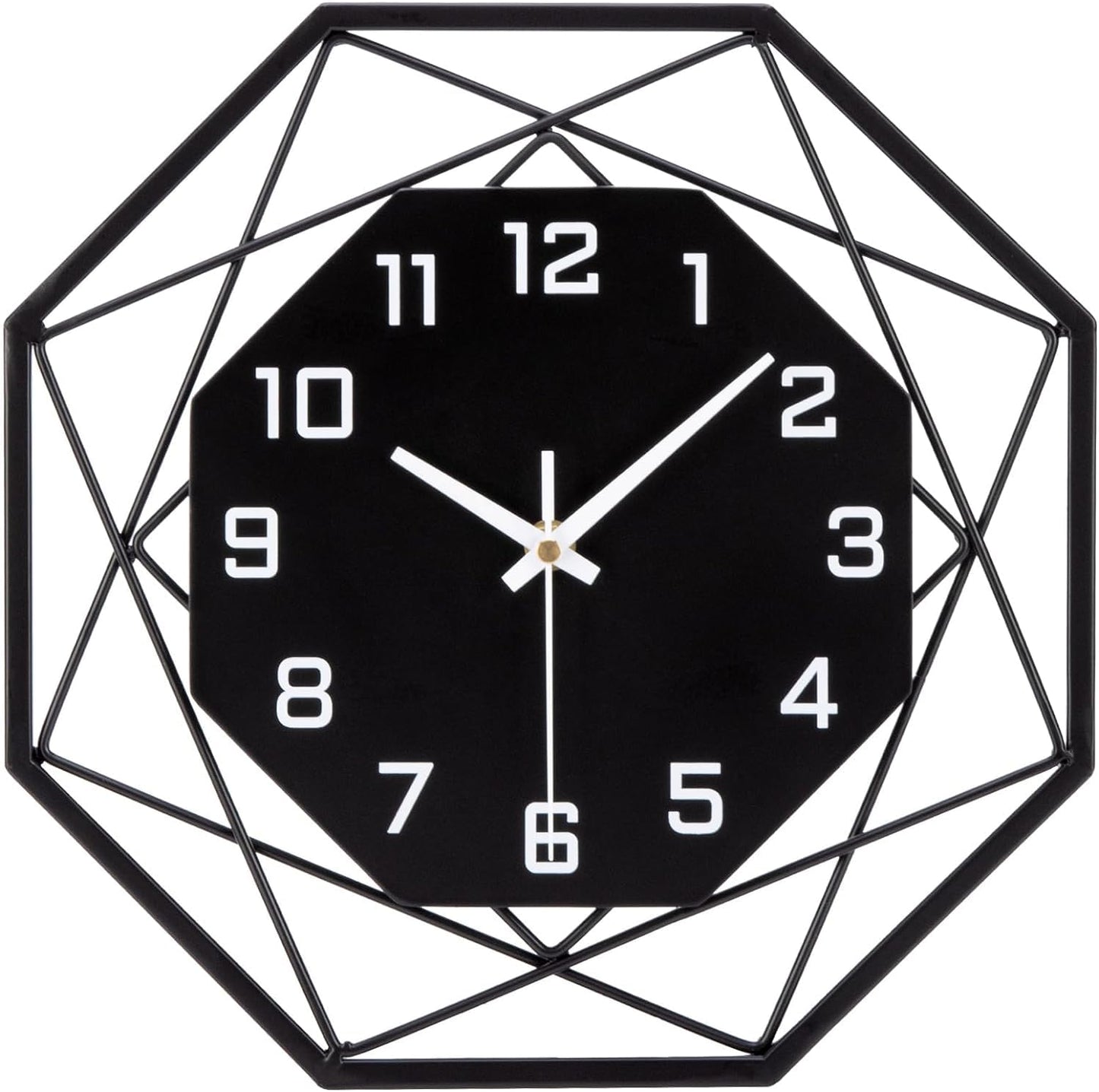 Ceas de perete VIVILINEN 58cm metal negru silentios analog
