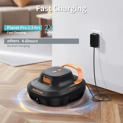 CoasTeering Pool Robot, Wireless Pool Vacuum Cleaner Battery, 120 Minutes Cleaning Time, 2 Brushless Motors, Self-Parking, One-Touch Start, Pool Cleaner for Above Ground Pools up to 120 m²