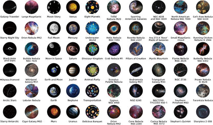 Realistic Discs for Ainael Meteor and Galaxy Projector - 5K Ultra HD Slides for Home Planetarium, 6-Disc Set Without Projector (Nebula 1)