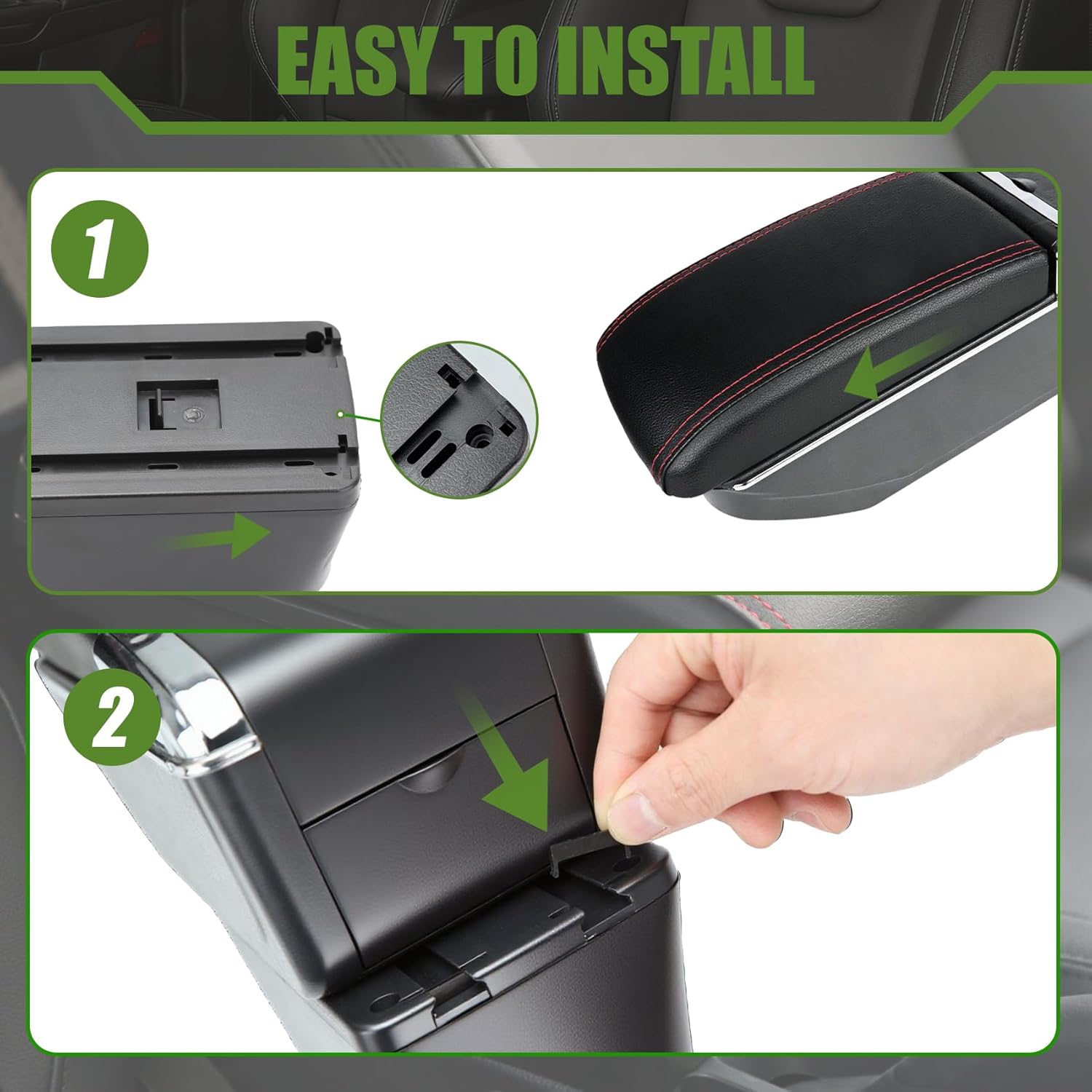 OYHCM Armrests for Volkswagen Polo VW Polo 9N 3 Central Armrest Arm Rest 2002-2009 Two-Layer Armrest Storage Compartment