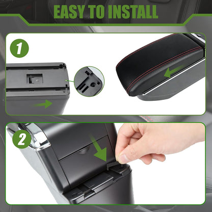 OYHCM Armrests for Volkswagen Polo VW Polo 9N 3 Central Armrest Arm Rest 2002-2009 Two-Layer Armrest Storage Compartment