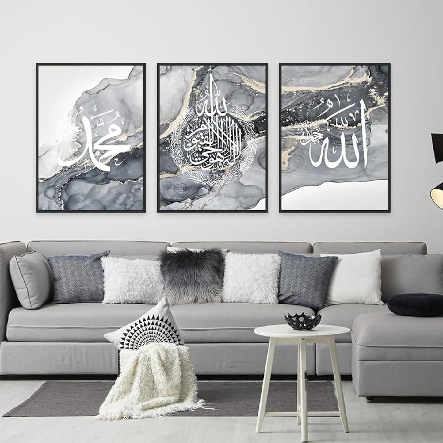 Tablou QPLGTU Marble Canvas Painting 60x90 cm, set 3 piese