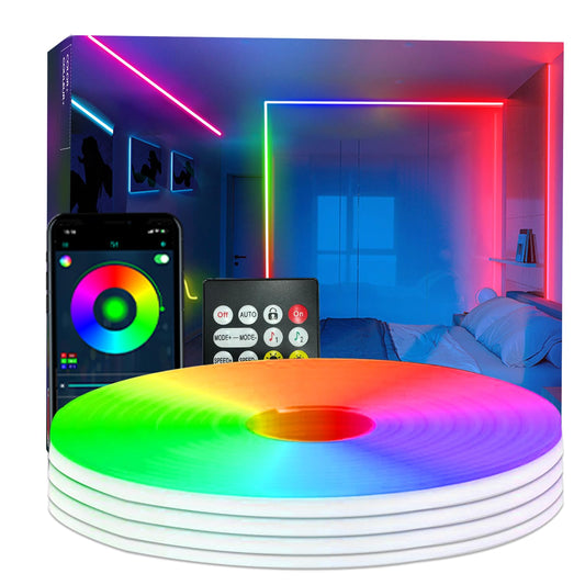 Banda LED Bvokon RGBIC Neon Rope Lights 20M Bluetooth App Remote