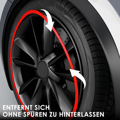 Protectii janta EVOOOR 17 Inch Black aliaj, set 4 bucati