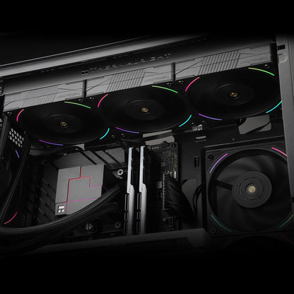 Thermalright Core Matrix 360 Black CPU Liquid Cooler with 120mm PWM Fan,360 Black Cold Row Specification,Integrated Water Cooler Heatsink,for AM4/AM5,Intel 1700/1150/1151/1200/2011