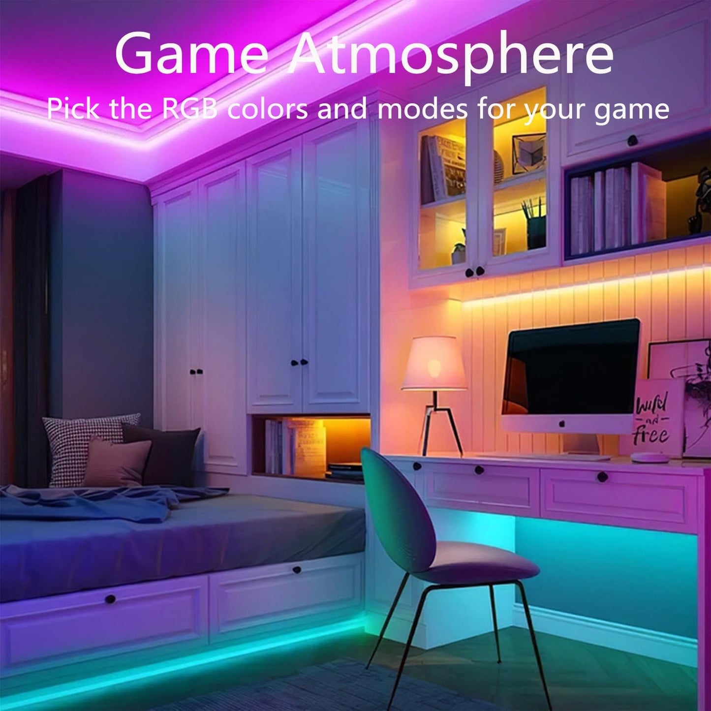 httpsmp 12M RGB Neon LED Strip Lights, Musik Sync, 24V Flexible Streifen mit App/Fernbedienung anwendbar auf Schlafzimmer, Raum & Außendekoration