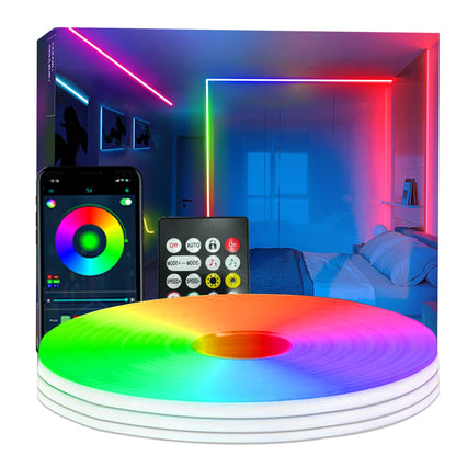 Banda LED Bvokon RGBIC Neon Rope Lights 20M Bluetooth App Remote