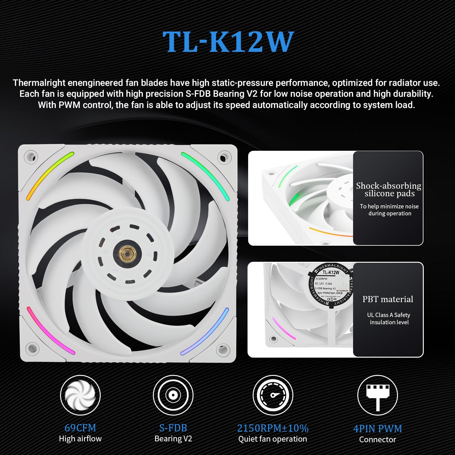 Thermalright Elite Vision 360 ARGB White CPU AIO Cooler,IPS LCD Screen with 320 * 320 Resolution,for AM5,Intel 1700/1851,High-performance CPU Water-cooler with 2.73in Removable Liquid Crystal Display