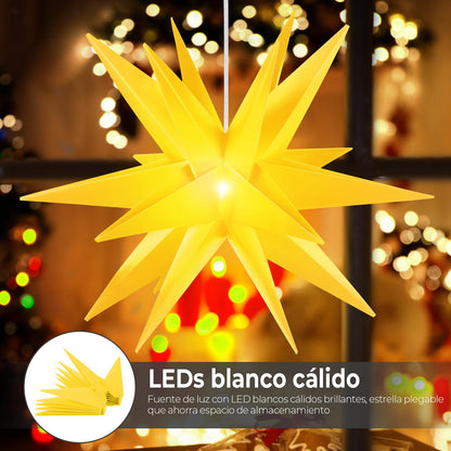 Decoratiune luminoasa OVILUM XXL 3D Star 57 cm LED 6 becuri