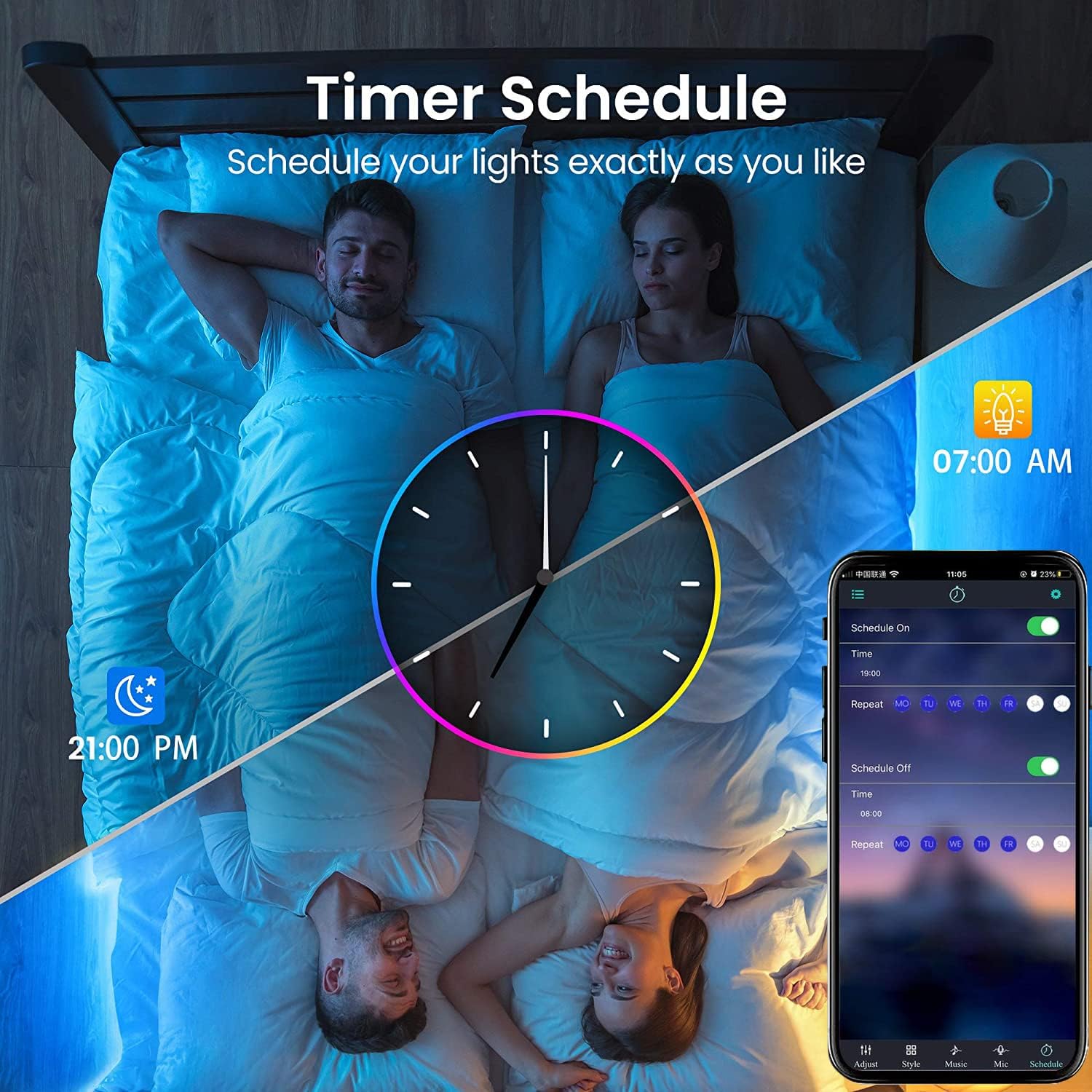 Amailtom Hexagon LED Lights, Smart Hexagon Gaming Wall Lights App & Remote Control, LED Light Panels Music Sync, DIY Geometry RGB Room Light for Gaming Room Living Bedroom Streaming, 7 Panels