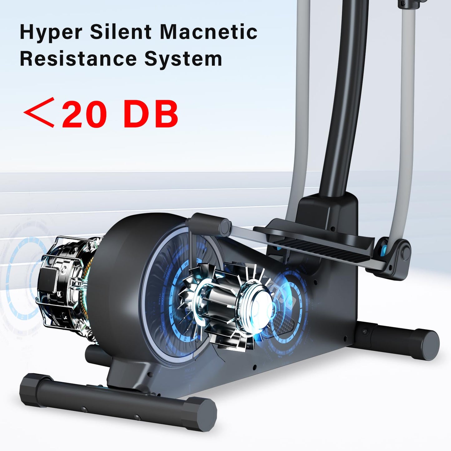 Crosstrainer TODO E004 Rezistenta magnetica 32 trepte LCD App