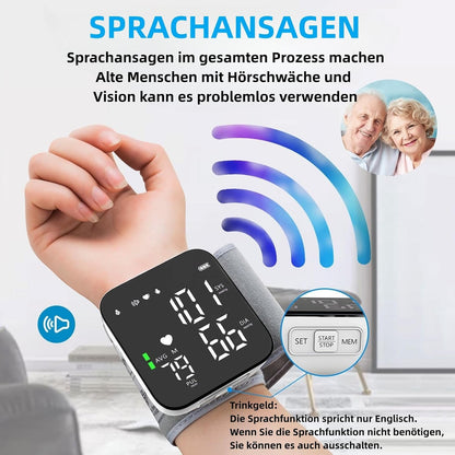 Pozlle Wrist Blood Pressure Monitor, Full Screen LED Display, HD Backlight, Easy to Use, Adjustable Cuff from 13.5 to 19.5 cm, Irregular Heart Beat Detection