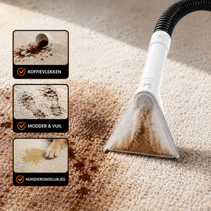 Aparat curatat covoare POWELL 304W 450W 13000Pa alb compact